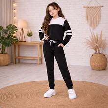 Girls' Tracksuit Set, Sizes 4 To 14 Years. - 白色 - 查看 8