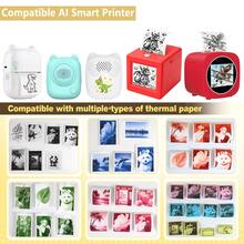 Continuous Thermal Paper With Width Of 57MM, Multiple Sizes Available With Colorful Stickers,Compatible With Mini Printer, Portable Printer, Thermal Non-Ink Printer, For Notes, Pictures, Reminders - View 8