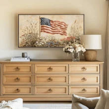 1pc Vintage Style Wall Art Poster, July 4th Art Print, American Flag Painting Print, Independence Day Art, American Decor, Independence Day Wall Art, Framed Or Unframed, Room Decor, Home Decor, College Dorm Apartment Decor, Hotel, Home, Living Room, Bedroom, Bathroom And Office Wall Decor Gift - A - View 3