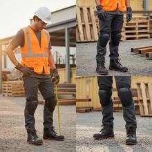 Bota de Trabajo Con Casco de Acero Para Hombre, Piel Autentica, Suela Antiderrape, Pointy Boots - Marrón - Ver 4