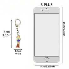 1pc My Little Pony Cartoon Character Keychain, Retro Niche Acrylic Pendant Keyring For Bag Decoration, Ideal Gift For Family And Friends In Holidays, Parties And Events - Multicolor - View 4