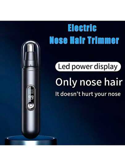 1pc 150mAh Rechargeable Electric Nose Hair Trimmer, For Nasal Cavity Without Pulling Hair, Multifunctional Electric Eyebrow Trimmer, Portable, Suitable For Men And Women