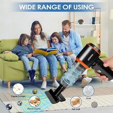 Portable Wireless Vacuum Cleaner, 16000PA High Power Mini Vacuum Cleaner, Strong Pet Hair Vacuum Cleaner, 4-In-1 Compressor Blower Handheld Vacuum Cleaner, Equipped With Brushless Motor, Suitable For Car, Home, Office, Camping, Computer Keyboard And Laptop Cleaning Tool. 2000mAh/11.1V - Cordless - View 6