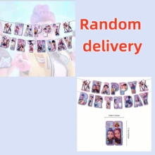 K-Pop Demonhunters 應援旗幟，附圖案設計，易於組裝。適合演唱會支持、生日派對、宿舍裝飾和現場背景。多款風格時尚牆飾，主題活動與 K-Pop 粉絲的絕佳派對用品。 - 多色 - 查看 5