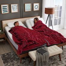 Electric Heated Throw Blanket, 72" X 84" Soft Fleece Electric Blanket, 6 Heat Levels & 1-10 Hours Timer Auto Off, Over-Heat Protection,Fast Heating Blanket For Home Office Use, ETL Certified, Machine Washable - Red - View 8
