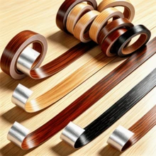 1 Roll 10m X 2cm Thick Wood Grain Self-Adhesive Decorative Trim, PVC Self-Adhesive Edge Trim - C - View 13