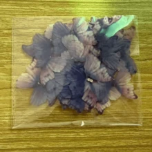 10/30/50/100pcs Double Layer Tulle Butterflies, 3D Polyester Embroidered, Applicable For Headwear, Wedding Decor, DIY Craft And Other Decorative Butterfly Accessories - Multicolor - View 21