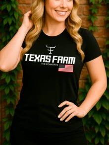 Rodeo Country Texas Farm United States Unisex T-Shirt 100% Premium Cotton – Men's And Women's | Casual, Streetwear, Plus Size, New Arrival With Immediate Shipping In Various Colors - 黑色 - 查看 3