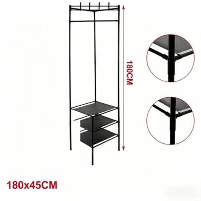 Perchero sencillo, colgador de ropa, tendedero de pie, para uso doméstico, recibidor, dormitorio, gran capacidad, multifuncional.