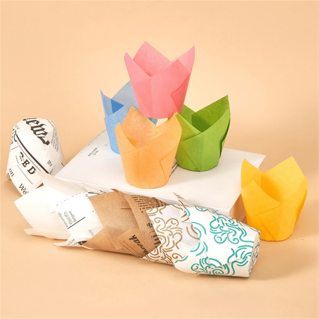 Tulip Cupcake Liners, Baking Paper Cups, Baking Tools, Cupcake Liners - View 1