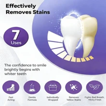 Purple Teeth Whitening Strips – Gentle Daily Purple Whitening Strips, Portable For Surface Stain Reduction & Natural Shine, Home & On-The-Go Use (28 Pack) - A - Xem 7