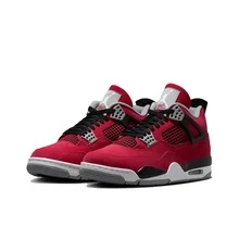 Nike Jordan Air Jordan 4 "Toro Bravo" 經典復刻 時尚百搭 柔軟舒適 減震 中幫 復古籃球鞋 男女同款 紅色 - 紅色 - 查看 3
