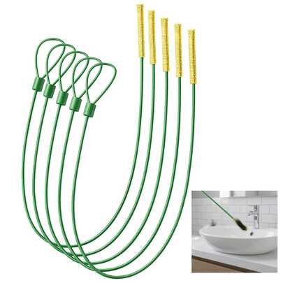 1/5/10个装螺旋管道清洁器，排水槽清洁工具。排水清洁器适用于厕所、下水道、淋浴房、厨房、浴室、浴缸、堵塞的排水管，也可作为开瓶器使用，清洁工具，柔性清洁工具。