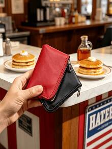 Minimalist Multi-Functional Mini Wallet, Portable Zipper Card Holder, Unisex Versatile Coin Purse - Multicolor - View 3