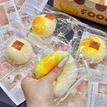 1pc Immersive Vintage Cheese Squishy Fingertip Toy, Exclusive Adult Fidget Soft Slow-Rebound Squishy Toy. Calming Dense Squishes Ease Work Irritability, Elegant Desk Office Decor, Warm Gifts For All Festivals, Better Used In Winter. - Multicolor - View 10