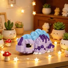 2400+片/組迷你恐龍積木組裝玩具，侏羅紀時代主題恐龍積木組裝遊戲，可愛積木造型，積木愛好者的完美禮物，適合作為桌面裝飾配件、派對贈品、復活節禮物、生日禮物、聖誕禮物、萬聖節禮物和收藏品，適合作為男孩和女孩的節日禮物 - 彩色 - 查看 14