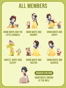 Disney Snow White Classic Series Blind Box Collection, Classic Movie Merchandise Figure Ornament Toy Blind Box, Cute Princess Series Blind Box Collection, Holiday Party Gift, Birthday And Christmas Gift - Multicolor - View 2