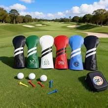 Personalized Golf Club Headcover, Custom Leather Golf Club Cover, Monogram Embroidered Golf Gift For Men, Gift For Golfer, Dad, Golf Headcover - Multicolor - View 9