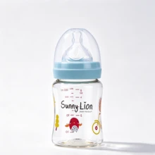 1/2/3 bình sữa PPSU 180ml, đường kính miệng bình 5cm, núm vú silicon chống đầy hơi, chịu nhiệt và chịu va đập, bình sữa cho trẻ sơ sinh - Nhiều màu - Xem 1