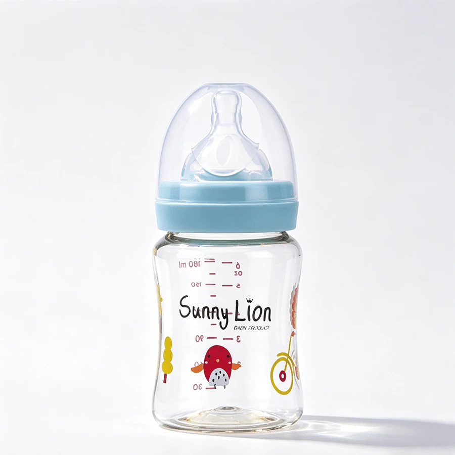 1/2/3 bình sữa PPSU 180ml, đường kính miệng bình 5cm, núm vú silicon chống đầy hơi, chịu nhiệt và chịu va đập, bình sữa cho trẻ sơ sinh - Nhiều màu - Xem 1
