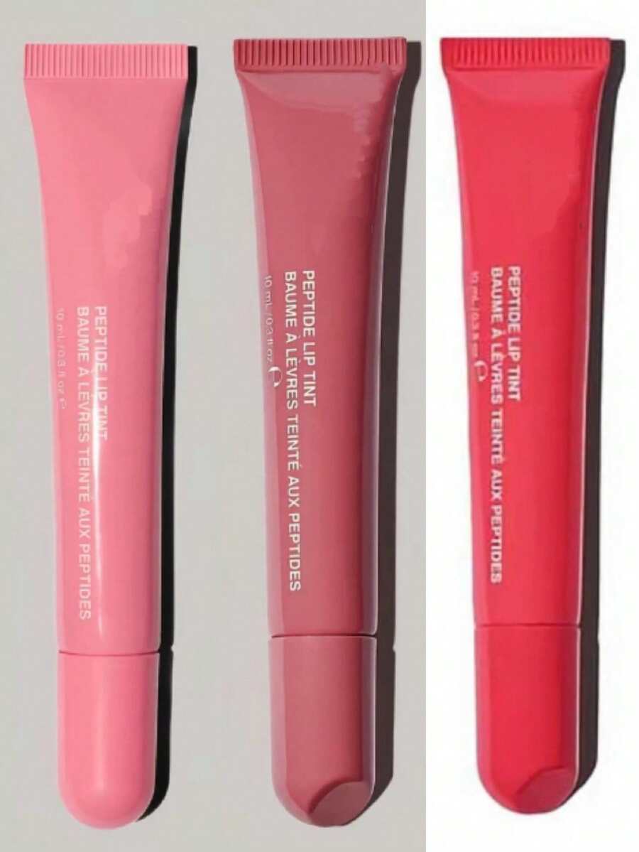 Bálsamo Labial Teñido con Péptidos 10ml,Peptide Lip Tint Original,Efecto Hidratante Reparador,Color Transparente Natural,Esencial de Belleza Labial - Rosa Roja - Ver 1