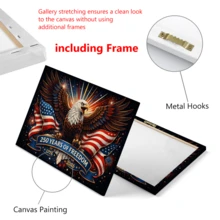 1 Piece, Flat Fireworks "250th Anniversary Of Freedom" Backdrop Featuring A Starry Sky Background With Fireworks And Bald Eagle Motifs, Produced Using High-Definition Printing Technology. Wall Art, Posters, Framed Wall Art-Canvas (Optional Frame) - Free - View 8