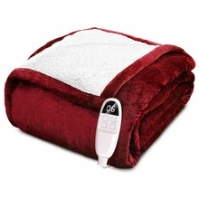 Electric Heated Throw Blanket, 72" X 84" Soft Fleece Electric Blanket, 6 Heat Levels & 1-10 Hours Timer Auto Off, Over-Heat Protection,Fast Heating Blanket For Home Office Use, ETL Certified, Machine Washable - Red - View 1