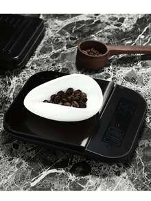 Brutelle 2pcs/Set White Ceramic Coffee Bean Tray + Coffee Bean Mister, Simple And Convenient Hand Drip Coffee Accessories - Bean Dispenser - View 5