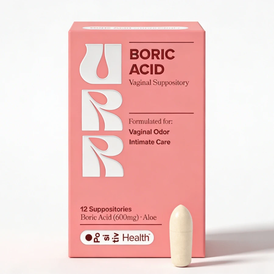 3-Pack Premium URR Boric Acid Vaginal Suppositories, 600mg With Aloe, Intimate Care & Odor Support, 12 Count - 3 - 查看 1