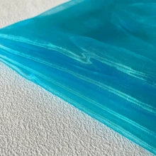 Kain Jaring Jahit Chiffon Tipis Laser Berwarna-warni 150cm*100cm Benang Kaca Transparan Fluorescent Sutra Chiffon - MultiWarna - View 14