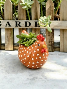 1pc Resin Rooster Sculpture, Resin Rooster Decor, Interesting Chicken Resin Sculpture Art For Garden, Suitable For Home, Outdoor Yard, Farm House, Patio - A - View 6