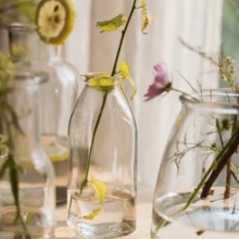 Glass Flower Vase - "Ins" Style European Luxury Mini Transparent Hydroponics Container, Desktop Decor For Living Room - 1PC - View 8