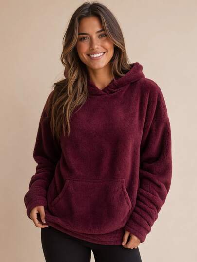 Blusa de Moletom Feminina com Capuz e Bolso – Inverno Confortável e Elegante  Pelinhos