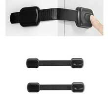 12pcs/8pcs/6pcs/4pcs/2pcs/1pc Black Baby Safety Lock, Baby Safety Guard Lock, Child Safety Cabinet Lock - Quick And Easy Adhesive Drawer Cabinet Lock And Cabinet Door Lock, Drawer Lock Withorews Or Magnets, Multifunctional For Furniture, Kitchen Oven, Toilet Lid, Etc. - Black - View 12