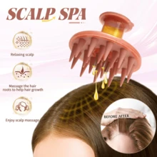 1 cái đầu bôi silicon đa chức năng dùng để massage da đầu, chăm sóc tóc, thoa tinh dầu, dạng lỏng, dùng để bơm dầu gội. - Nhiều màu - Xem 8