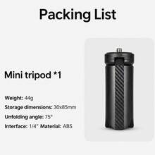 迷你可折疊 1/4" 三腳架支架，適用於 Pocket 3、Osmo Action 4/5 Pro 相機，便攜式桌面手柄，適合 Vlogging、旅行、視訊會議與 LED 燈使用 - 查看 9