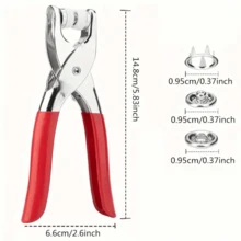 400pcs/Set Metal Snap Button Kit, Includes Snap Pliers, Suitable For Sewing And Handicrafts (9.5mm), Applicable For Clothing, Backpacks, Baby Rompers, Sewing And Crafts (Random Color) - Multicolor - View 8