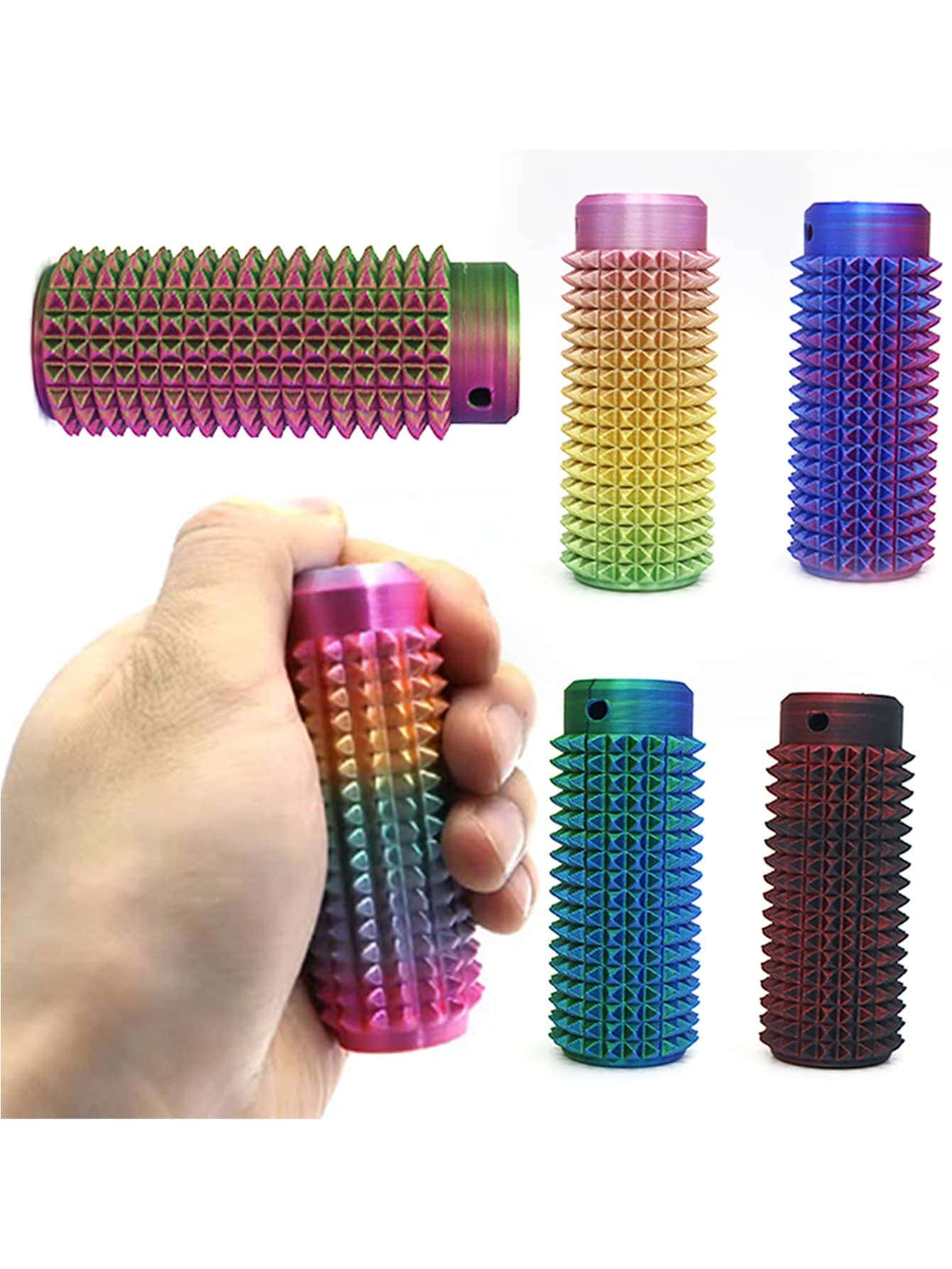 Juguete antiestrés de alivio de dolor con rodamiento giratorio impreso en 3D, estimulación portátil del dolor, juguete de llavero rompecabezas de alivio de ansiedad y estrés, suministros para fiestas/juguete creativo para adolescentes/juguete de alivio de estrés para adolescentes - Multicolor - Ver 1