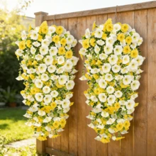 4 buc. vată artificială decorativă de tip Morning Glory, flori artificiale de înaltă calitate, fără întreținere, potrivite pentru decorațiuni exterioare, ușa de la intrare, pridvor, decorarea tocului ferestrei, decor casnic pentru toate anotimpurile - Multicolor - Vizualizare 4