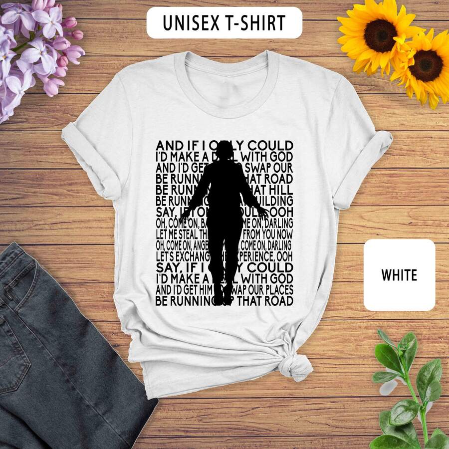 Max Floating Stranger Unisex T-Shirt Up That Hill Geometric-Patterned, Round Neck, Printed, Casual Style, -Elastic Fabric, Perfect Gift For Fans, Family And Friends - 白色 - 查看 1