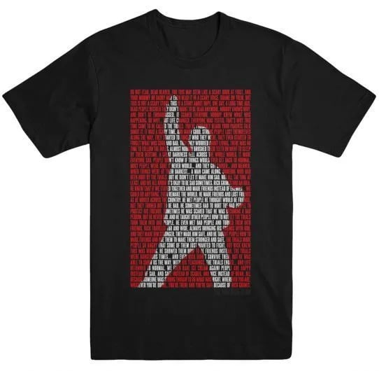 Max Floating Stranger Unisex T-Shirt Up That Hill Geometric-Patterned, Round Neck, Printed, Casual Style, -Elastic Fabric, Perfect Gift For Fans, Family And Friends - 黑1 - 查看 1
