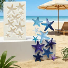 Reusable European-Style Roman Column Pudding Mold, Delicate Ocean Theme Starfish Jelly Mold, Kitchen Baking Tools For Cookies, Creams, Gummies, Desktop Decor, Polymer Clay - View 8