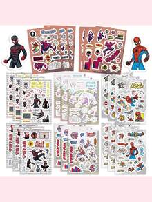 8pcs Sticker Pack, Includes Miles Morales And Spider-Gwen Stickers, Waterproof Vinyl Decals Suitable For Planner, Water Bottle, Skateboard, Luggage, DIY Crafts - Multicolor - View 4