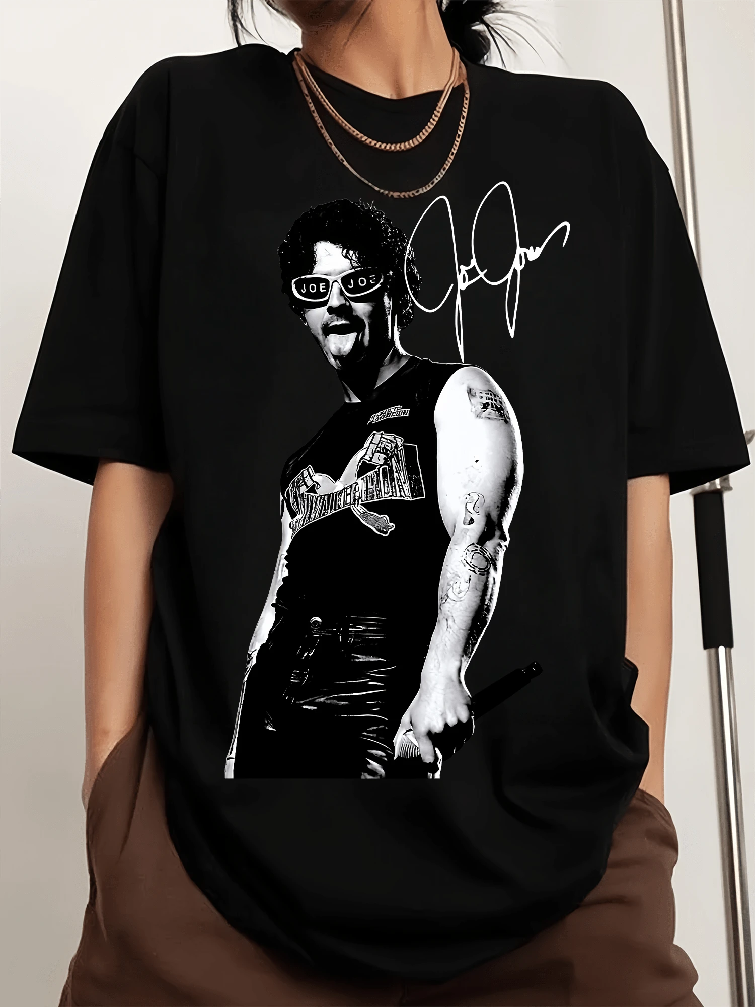 Printed Men's Sports T-Shirt With Crew Neck And Short Sleeves - Black - View 1