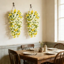 4 buc. vată artificială decorativă de tip Morning Glory, flori artificiale de înaltă calitate, fără întreținere, potrivite pentru decorațiuni exterioare, ușa de la intrare, pridvor, decorarea tocului ferestrei, decor casnic pentru toate anotimpurile - Multicolor - Vizualizare 6