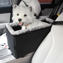 TUNKE. Foldable Pet Seat For Car Center Console - Black - View 7