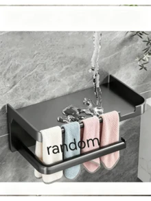 Suporte de parede para papel higiênico e celular, peça única, com adesivo não perfurado, disponível nas cores preto, branco e cinza. Simples e durável, feito de plástico ABS. Ideal para salas de estar, banheiros, cozinhas, escritórios, etc. - Multicolorido - Ver 6