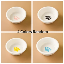 Ceramic Pet Food Bowls - Made Of Durable, Anti-Drop And Easy-To-Clean Ceramic Material, With Paw Print Or Fish Bone Cute Elements Printed Inside, Suitable For Cats And Small Dogs, Multiple Patterns Available, Adorable And Durable Pet Dining Ware - Porcelain Bowl - View 12