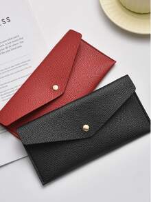 1pc PU Leather Storage Bag, Reusable Cash Wallet, Suitable For Travel And Budget Management, Multi-Functional Bill Wallet Protector, With Envelope Clip And Coin Compartment, Perfect For Stationery Storage, Large Capacity Storage Bag, Back To School Essential - Leather Storage Bag - View 7