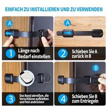 12pcs/8pcs/6pcs/4pcs/2pcs/1pc Black Baby Safety Lock, Baby Safety Guard Lock, Child Safety Cabinet Lock - Quick And Easy Adhesive Drawer Cabinet Lock And Cabinet Door Lock, Drawer Lock Withorews Or Magnets, Multifunctional For Furniture, Kitchen Oven, Toilet Lid, Etc. - Black - View 6